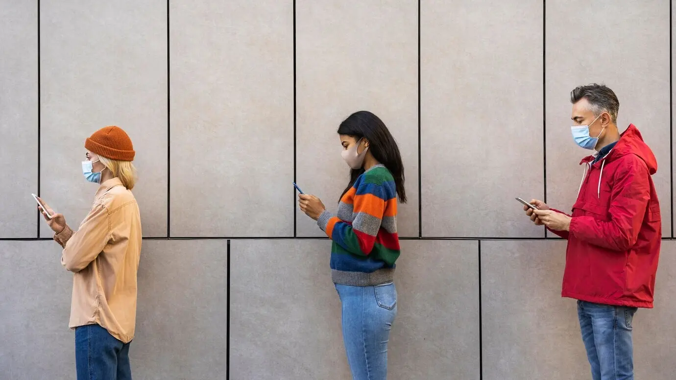 Концепция социальной дистанции на открытом воздухе